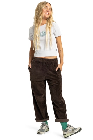 Biologisch Katoenen Cropped T-shirt Sunday - Wit - Quiksilver