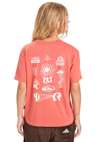 Biologisch Katoenen T-shirt Standard - Rood - Quiksilver