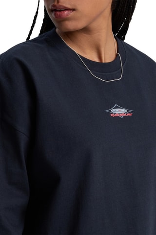 Biologisch Katoenen Oversized T-shirt Archive - Zwart - Quiksilver
