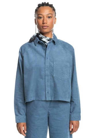 Velours Blouse Uni - Petrolblauw - Quiksilver