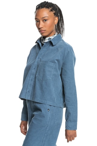 Velours Blouse Uni - Petrolblauw - Quiksilver