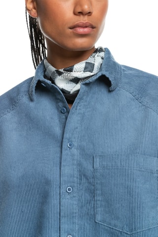 Velours Blouse Uni - Petrolblauw - Quiksilver