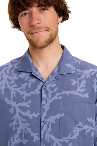 Overhemd regular Beach Club Casual - Marineblauw - Quiksilver