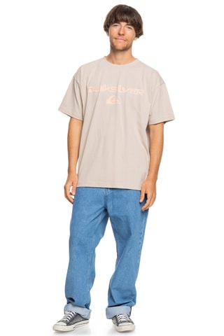 Biologisch Katoenen T-shirt Vintage Omni And Logo - Beige - Quiksilver