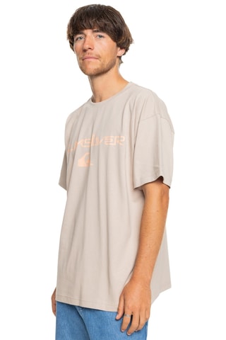 Biologisch Katoenen T-shirt Vintage Omni And Logo - Beige - Quiksilver