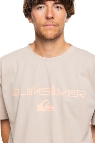 Biologisch Katoenen T-shirt Vintage Omni And Logo - Beige - Quiksilver