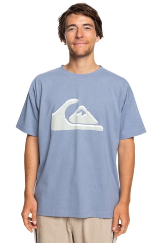 Biologisch Katoenen T-shirt Vintage Logo - Lichtblauw - Quiksilver