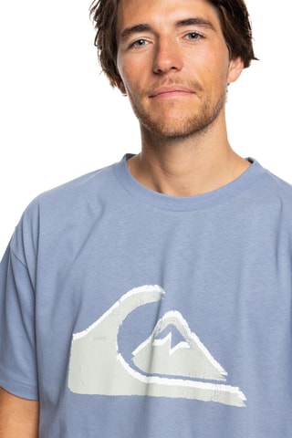 Biologisch Katoenen T-shirt Vintage Logo - Lichtblauw - Quiksilver