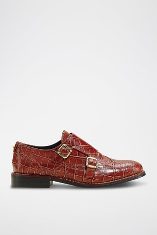 Derbies de piel de charol con hebilla Vivalie - Marrón