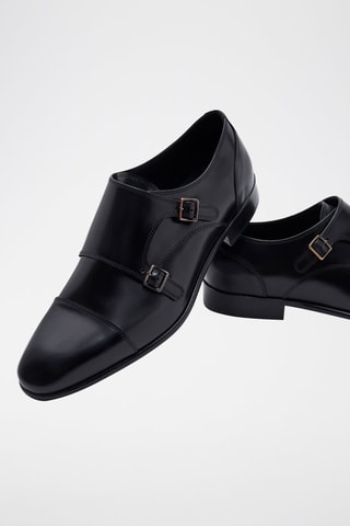 Derbies de piel con hebilla Maksim - Negro