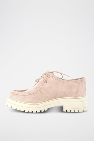 Derbies de nobuk de tacón Gominette - Rosa