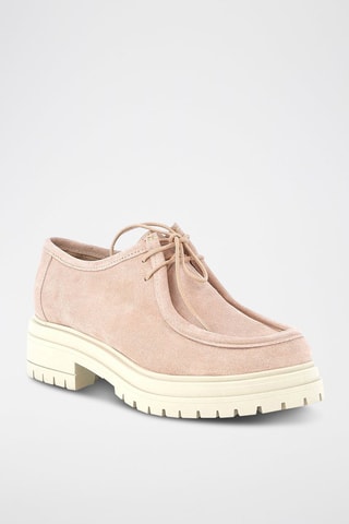 Derbies de nobuk de tacón Gominette - Rosa
