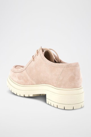 Derbies de nobuk de tacón Gominette - Rosa