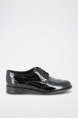 Derbies de piel de tacón Vaillant - Negro