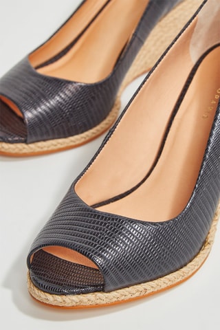 Zapatos de piel de tacón Zenia - Negro