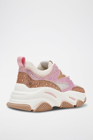 Tenis con plataforma Privy - Rosa y dorado