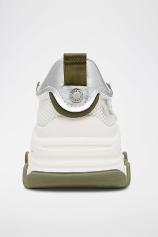Zapatillas con plataforma Possession-E - Verde oliva y plateado