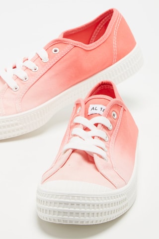 Tenis dip-dye - Coral y rosa empolvado