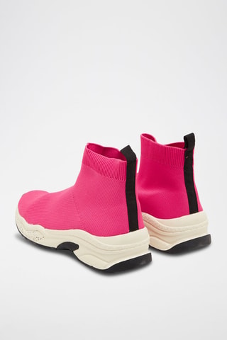 Zapatillas estilo calcetín - Fucsia