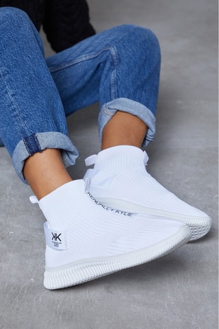Tenis estilo calcetín Kendall + Kylie - Blanco