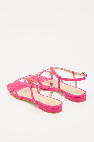Sandalias de piel bovina nobuk Zadina - Fucsia