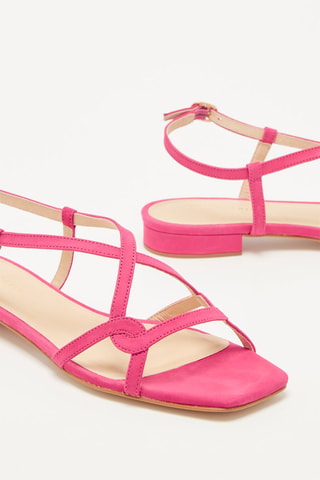 Sandalias de piel bovina nobuk Zadina - Fucsia