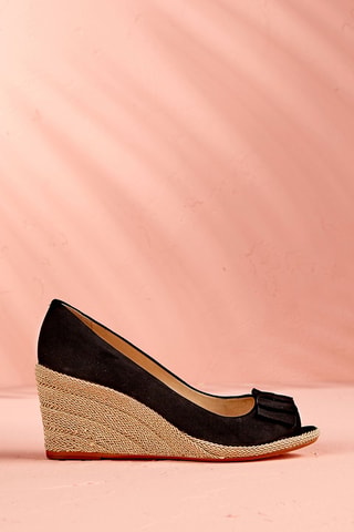Sandalias de piel bovina de cuña Mayana 2 - Negro