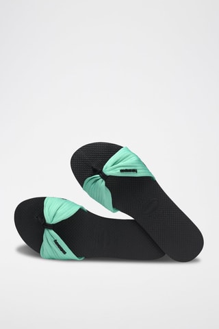 Chanclas - Turquesa y negro