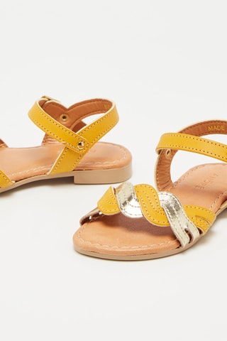 Sandalias de piel Tressia - Mostaza