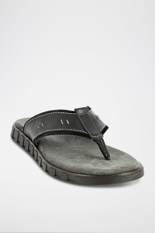 Sandalias de piel Noumea - Negro