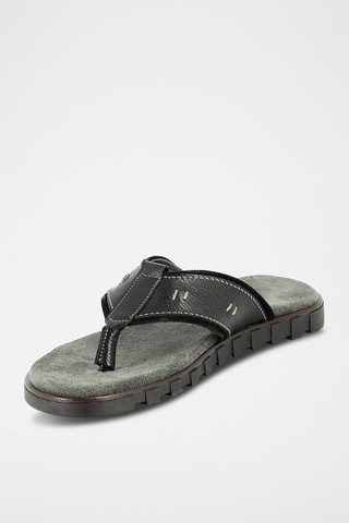 Sandalias de piel Noumea - Negro