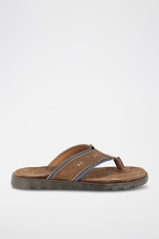 Sandalias de piel Noumea - Marrón