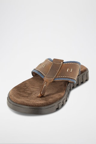 Sandalias de piel Noumea - Marrón