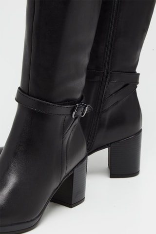 Botas de piel - Negro