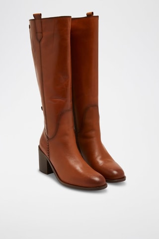 Botas de piel - Marrón 
