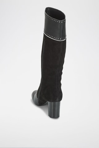 Botas de piel de serraje - Negro