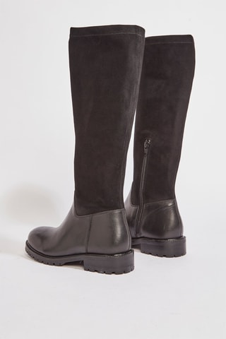 Botines de piel Kerina - Negro