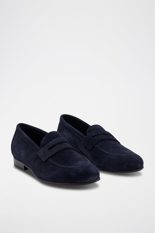 Mocasines de piel Gustavo - Azul marino