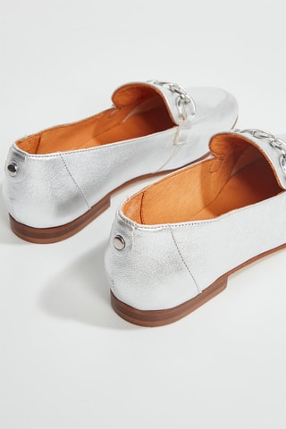 Mocasines de piel Veronea - Plateado