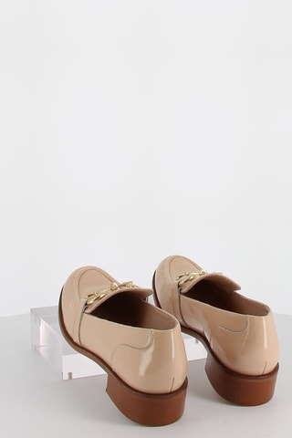 Mocasines de piel de charol Iona - Beige