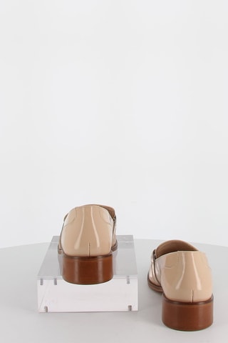 Mocasines de piel de charol Iona - Beige