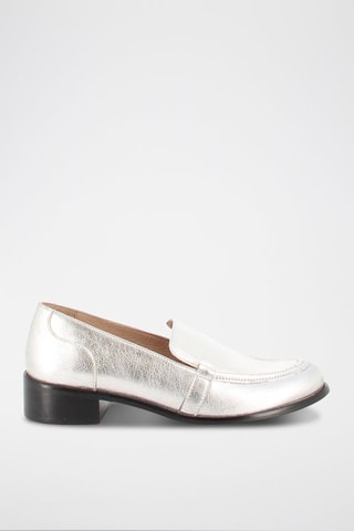 Mocasines de piel Imane - Plateado