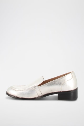 Mocasines de piel Imane - Plateado