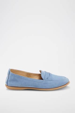 Mocasines de nobuk - Celeste