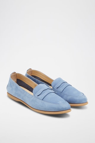 Mocasines de nobuk - Celeste