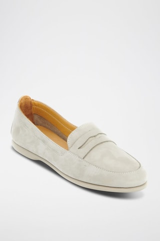 Mocasines de nobuk Luciole - Gris