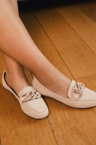 Mocasines de nobuk Comedia - Beige