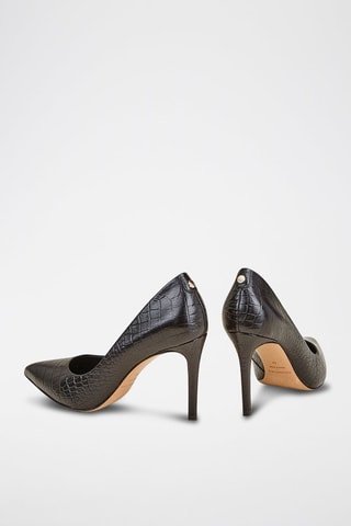 Zapatos de piel de tacón Azoa - Negro