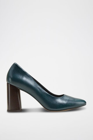 Zapatos de piel de tacón Valentine - Verde