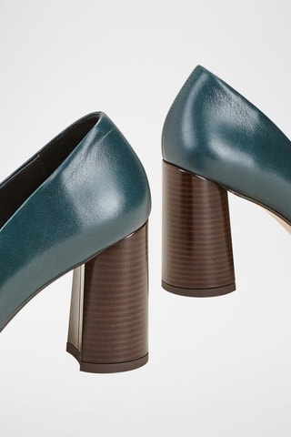 Zapatos de piel de tacón Valentine - Verde